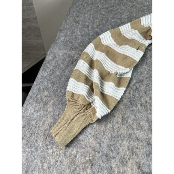 Lee Women Brown /white Stripe Pullover‎ Sweater Large - Picture 12 of 14